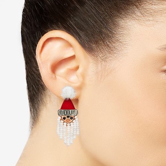 INC SILVER-TONE SANTA DROP EARRINGS … - Picture 2 of 2